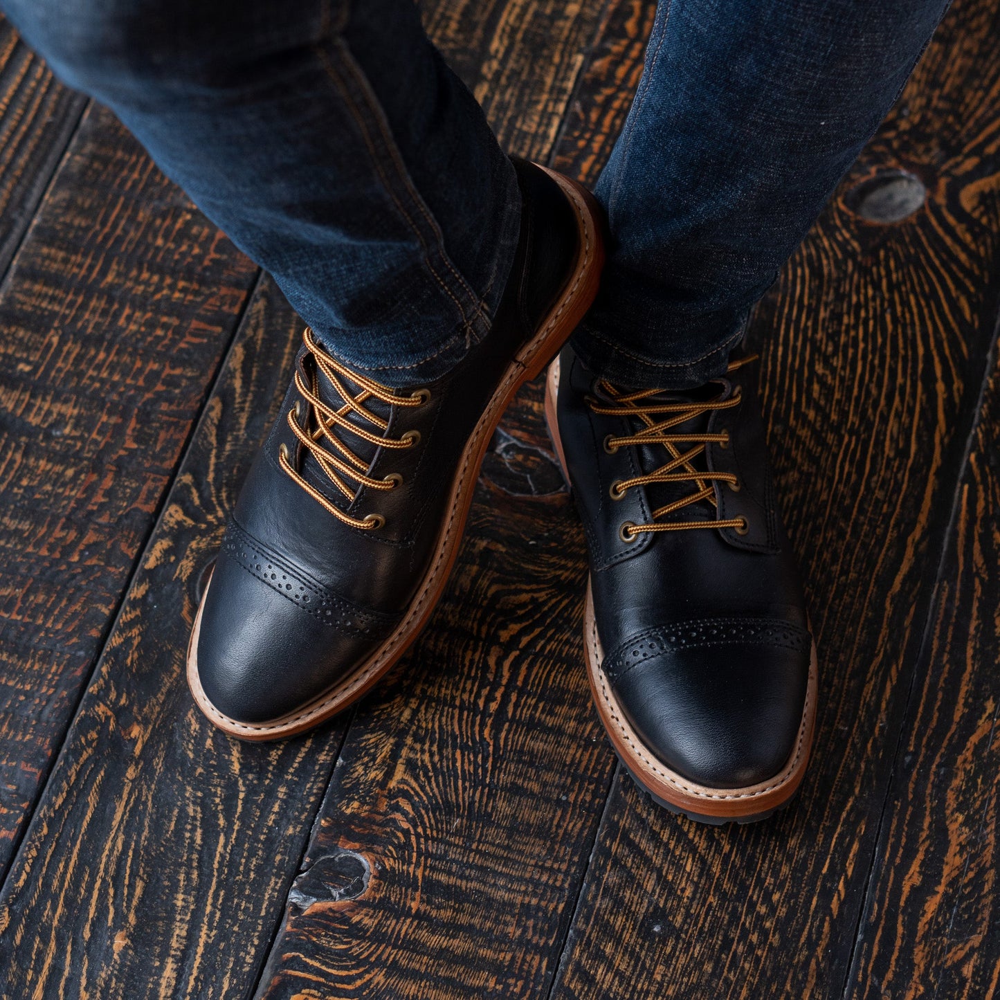 Legacy Toe Cap Boot 6" (Raven Black) Goodyear Welted