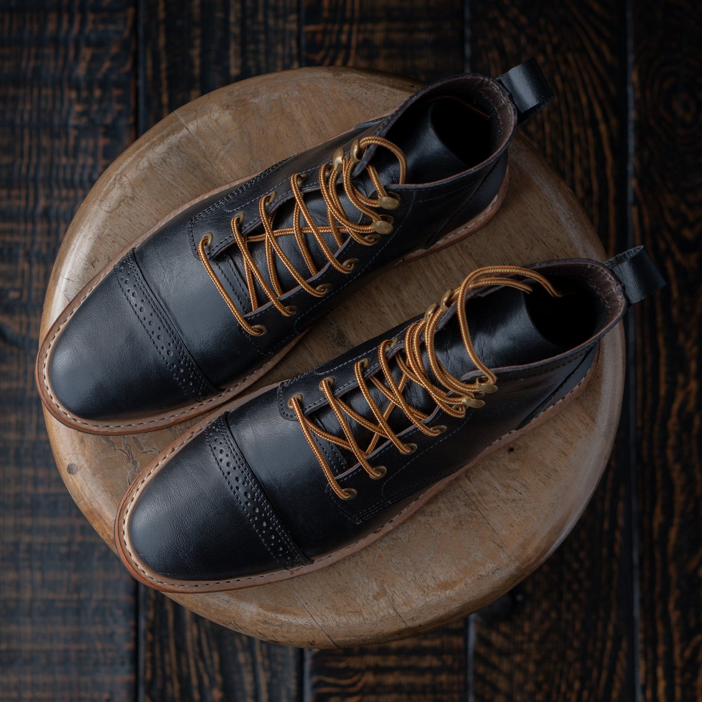Legacy Toe Cap Boot 6" (Raven Black) Goodyear Welted