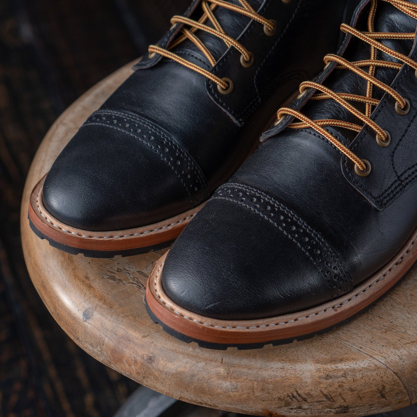 Legacy Toe Cap Boot 6" (Raven Black) Goodyear Welted
