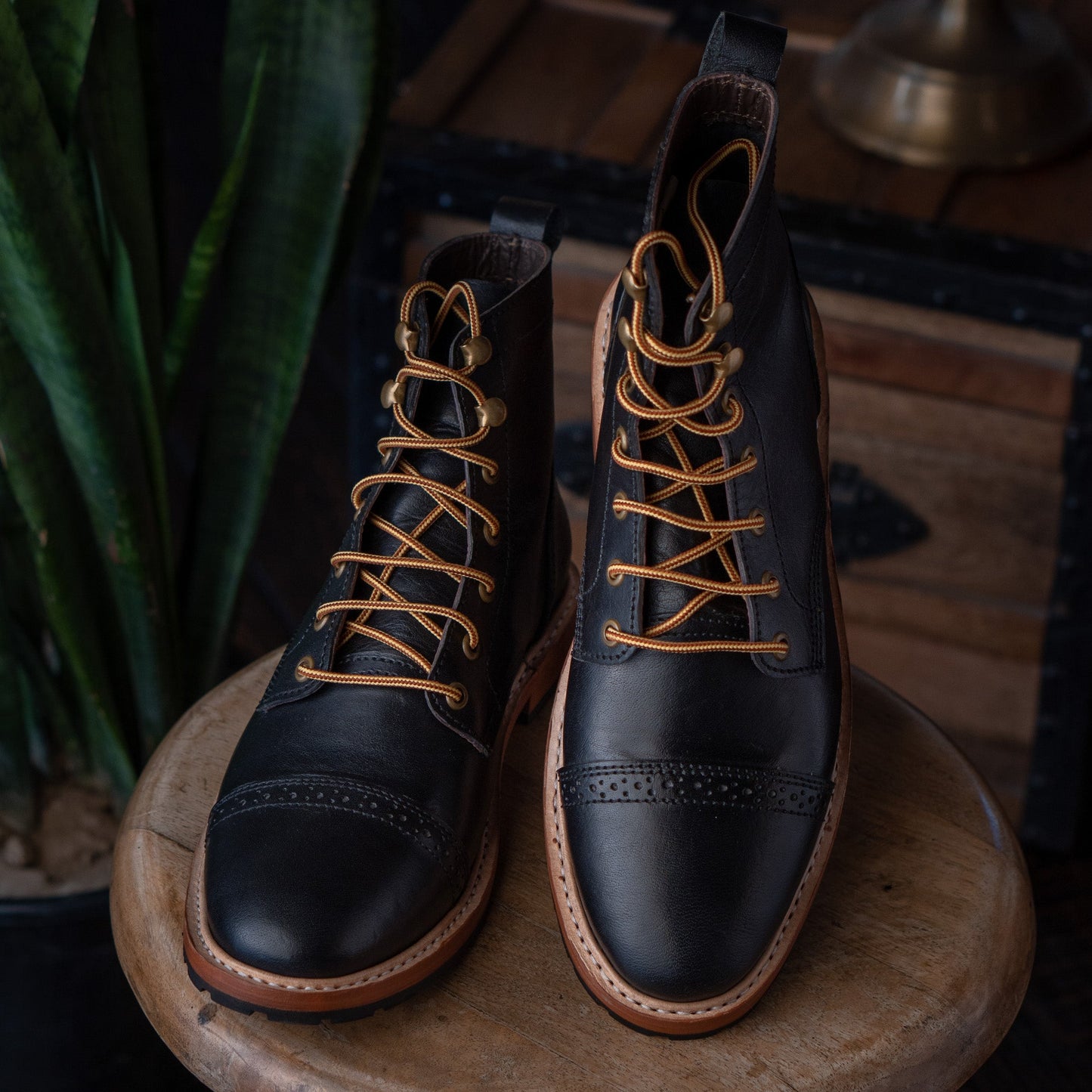 Legacy Toe Cap Boot 6" (Raven Black) Goodyear Welted