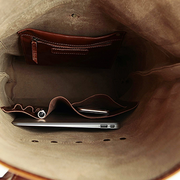 Legacy Roll Top Backpack (Saddle Tan)