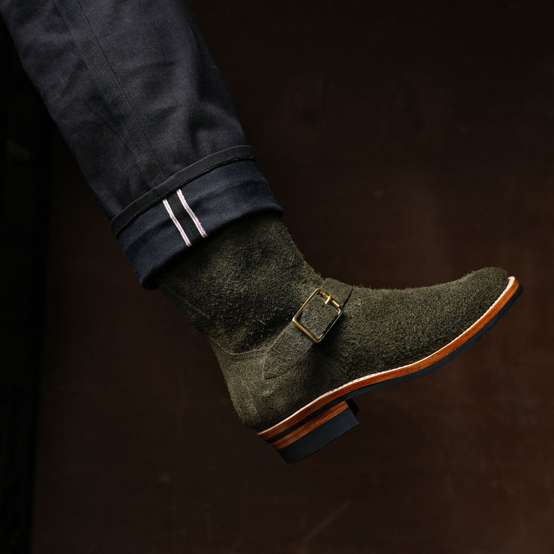 The Foundry Engineer Boots (Grizzly Green) Goodyear Welted