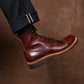 The Brandon Cap Toe Boots (Saddle Tan) (Munson Last - Goodyear Welted)