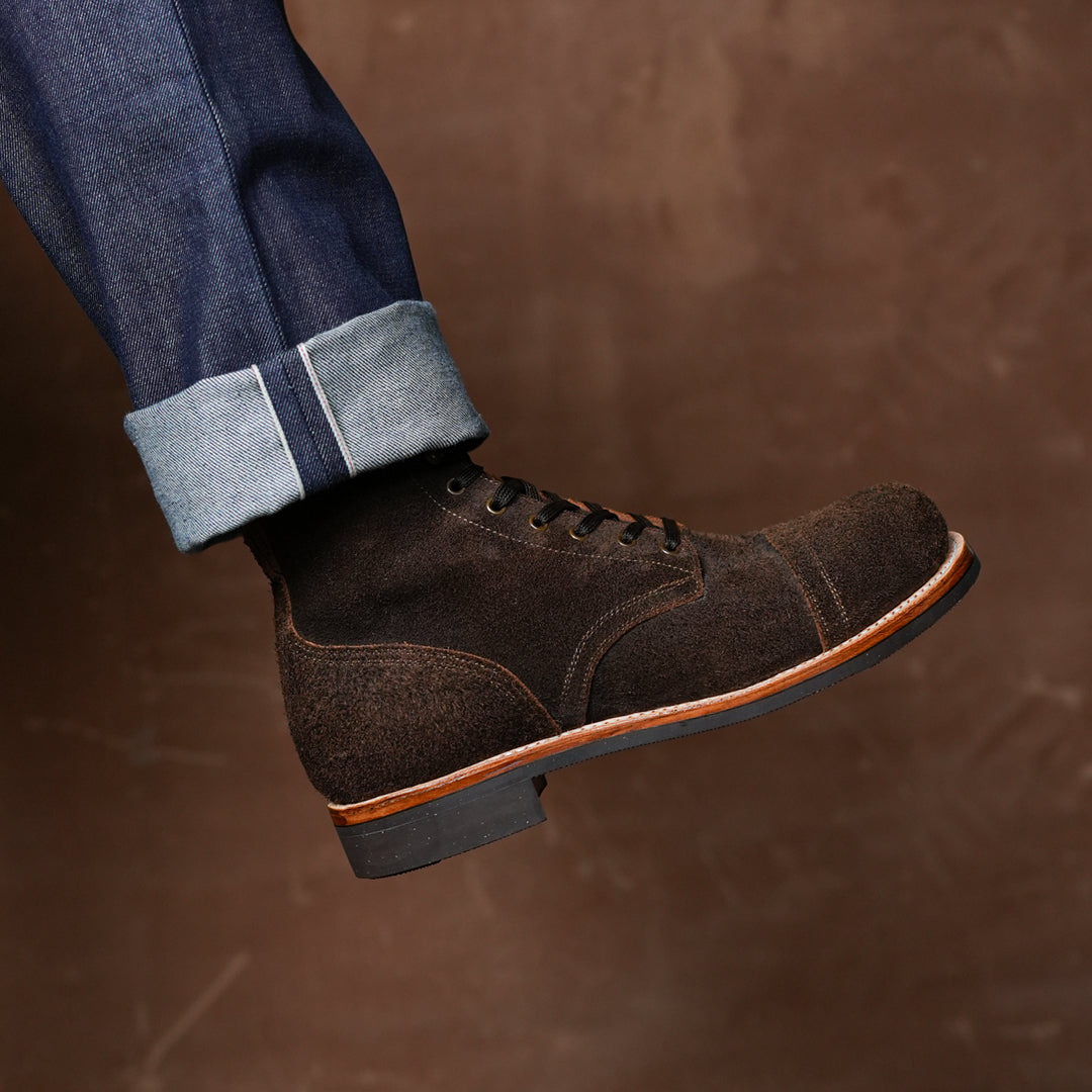 The Brandon Cap Toe Boots (Grizzly Brown) (Munson Last - Goodyear Welted)