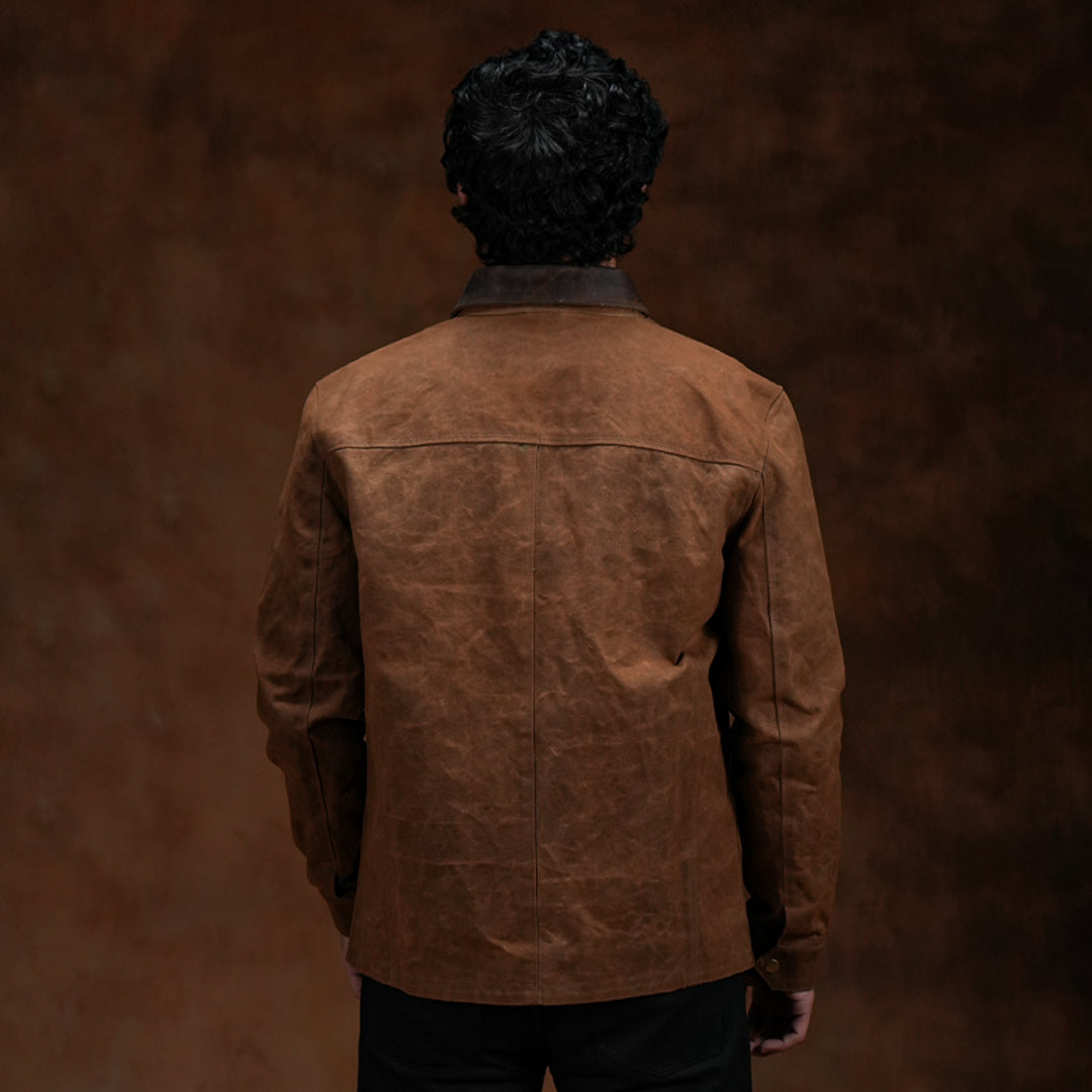 Cabin Jacket Bear Brown 12 Oz Hard Waxed Canvas