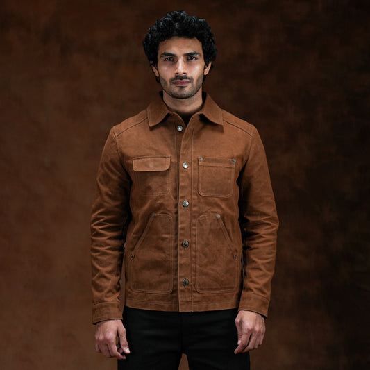 Chore Jacket Bear Brown 12 Oz Hard Waxed Canvas