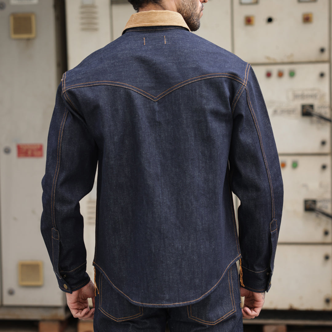 Western Over shirt Selvedge Blue Blood