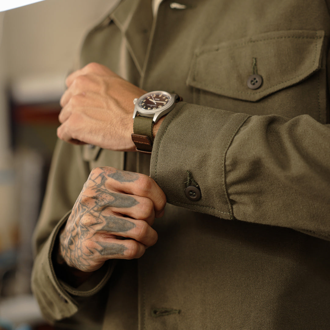 Fatigue Over Shirt Duck Canvas Olive Green