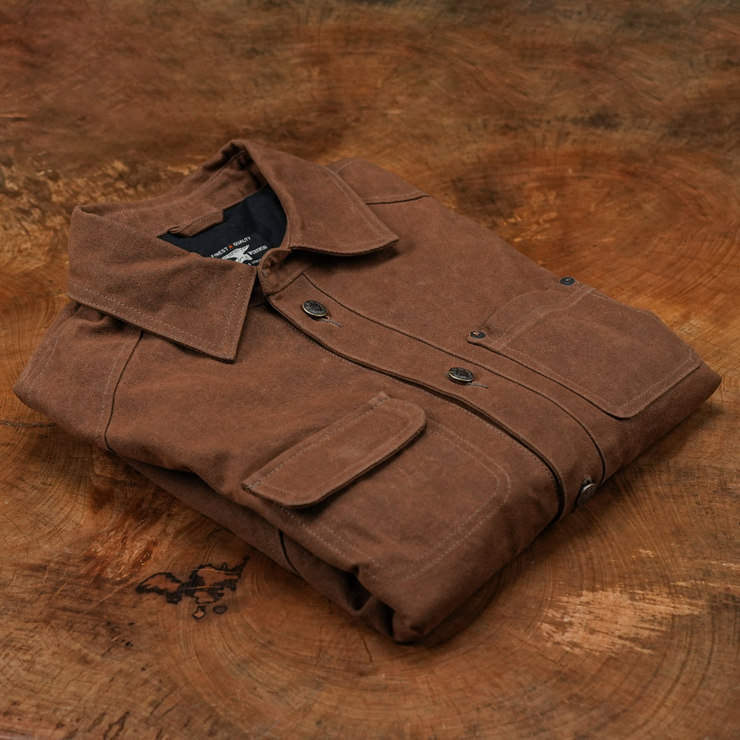 Chore Jacket Bear Brown 12 Oz Hard Waxed Canvas