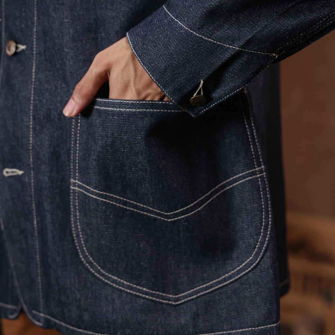 1930 Engineering Coverall Jacket Raw Denim Old Iron Blue