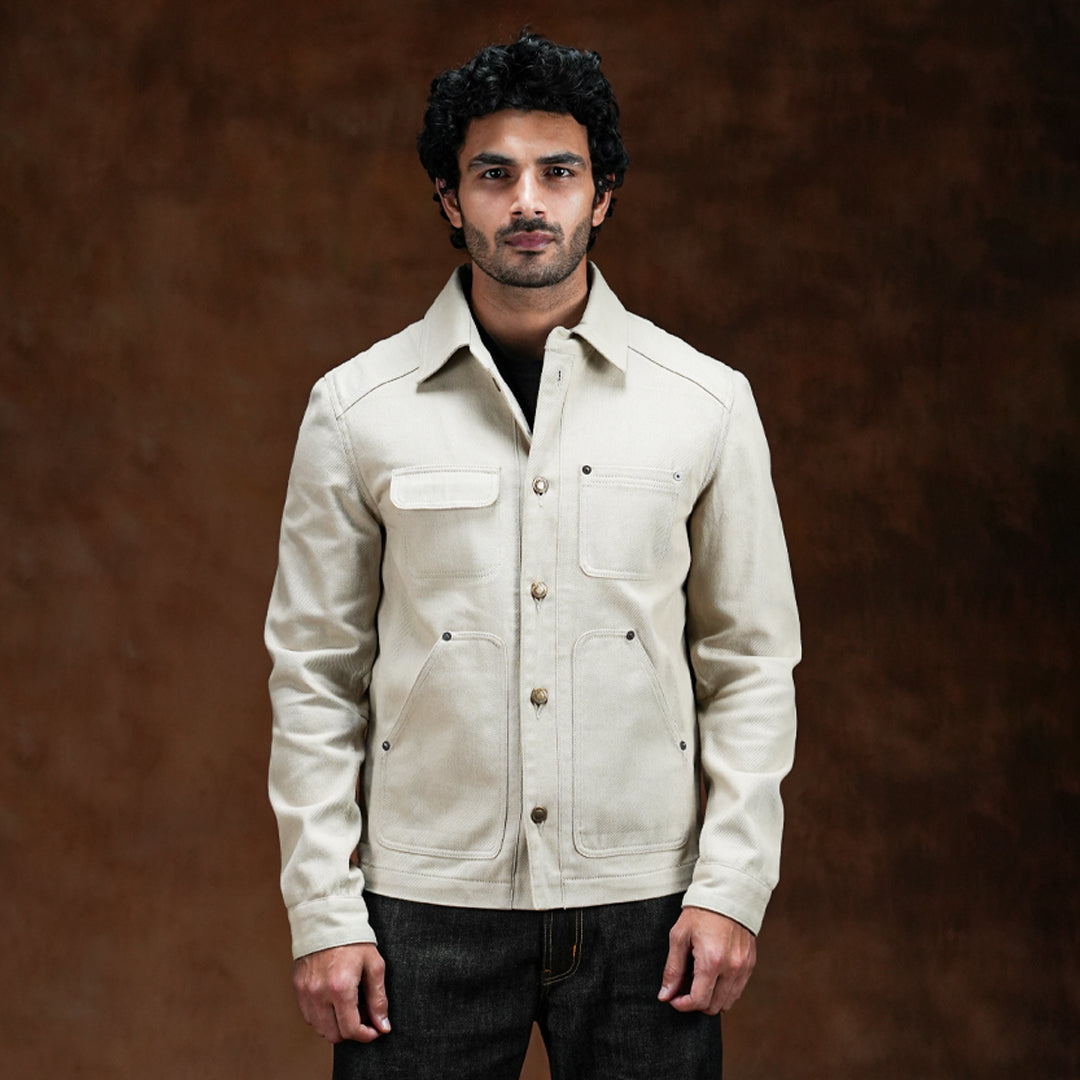 Chore Jacket Arctic Wolf 12 Oz Cotton Twill – Craft & Glory