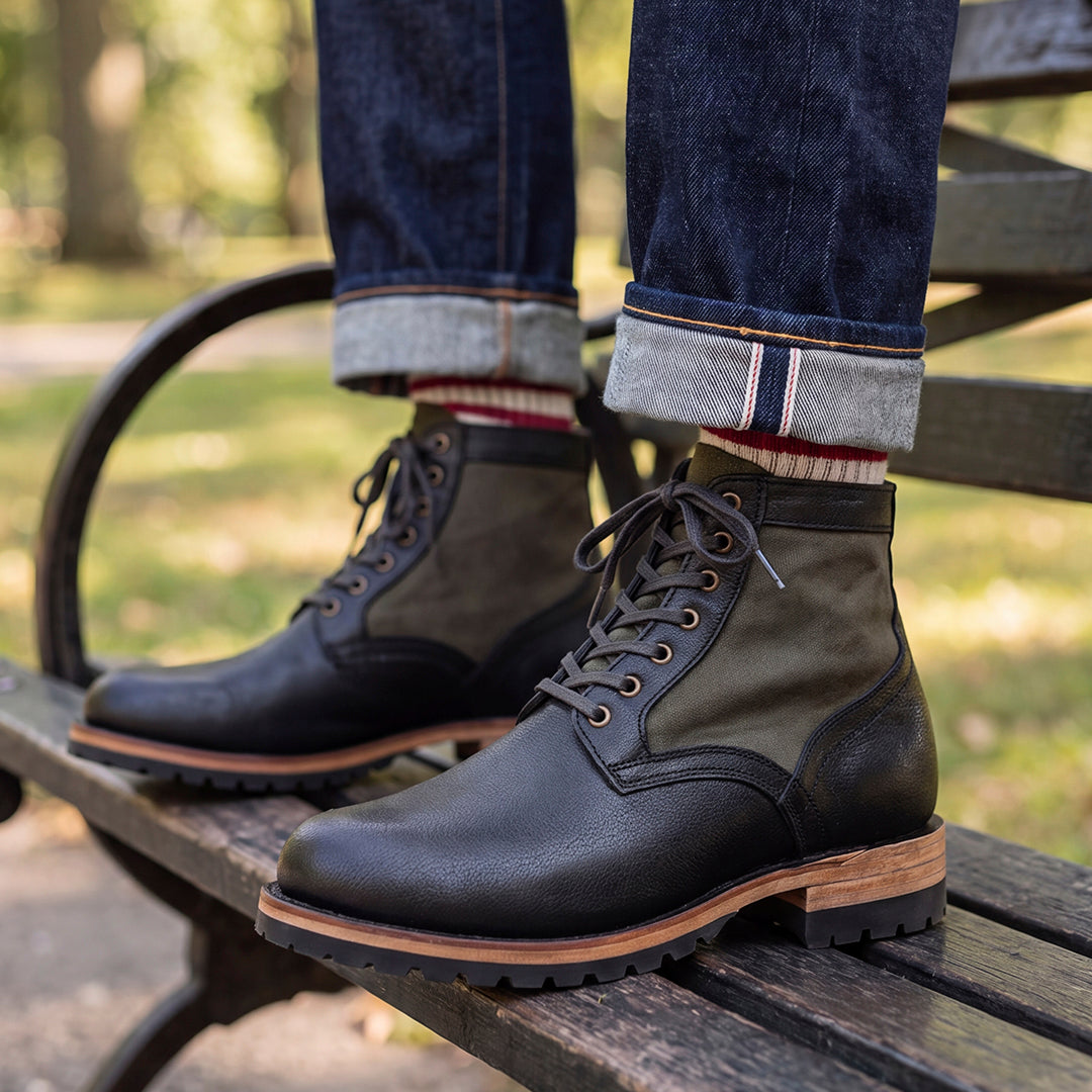 Jungle Boots 6" (Forest Green x Raven Black) Goodyear Welted