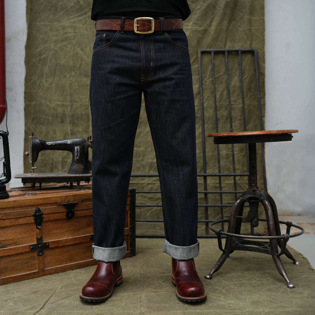 Five pocket Blue Blood 2.0 15 Oz Selvedge Denim for Men (Slim Straight)