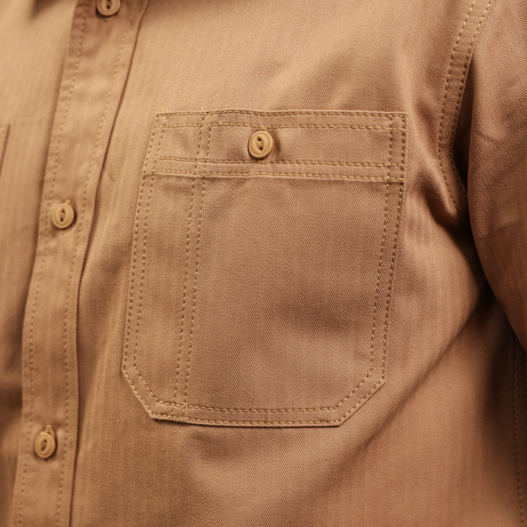 Heritage Work Shirt Half Sleeves HBT Khaki