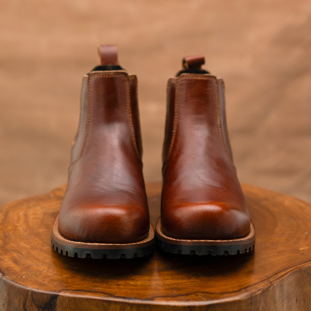 Chelsea Explorer Leather Boots 6" (Saddle Tan) Goodyear Welted