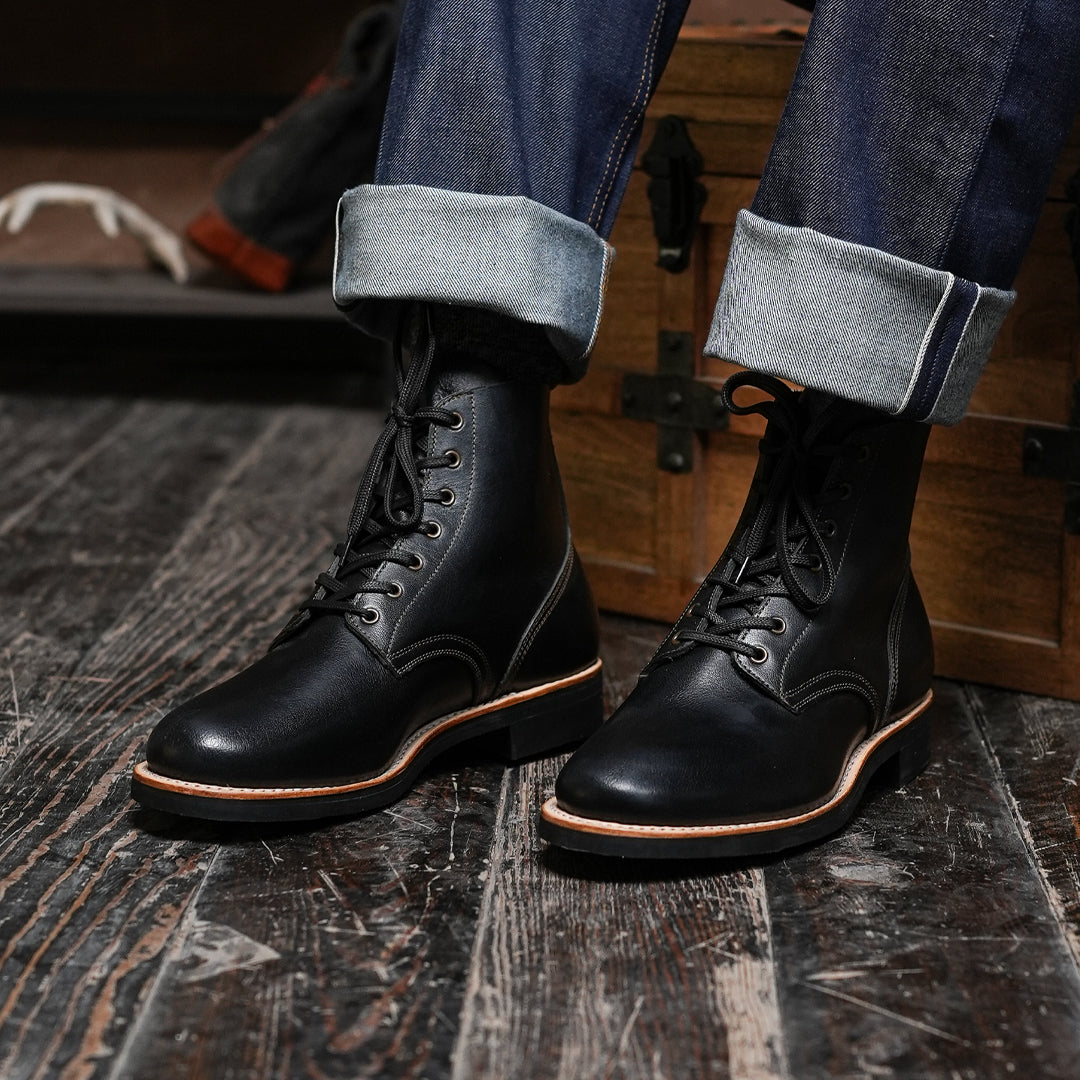 The Craft Boondocker Boots (Raven Black) Goodyear Welted