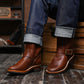 The Foundry Engineer Boots (Russet Waxed Roughout) Goodyear Welted