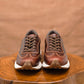 Classic Retro Leather Sneakers (Saddle Tan With White Sole)