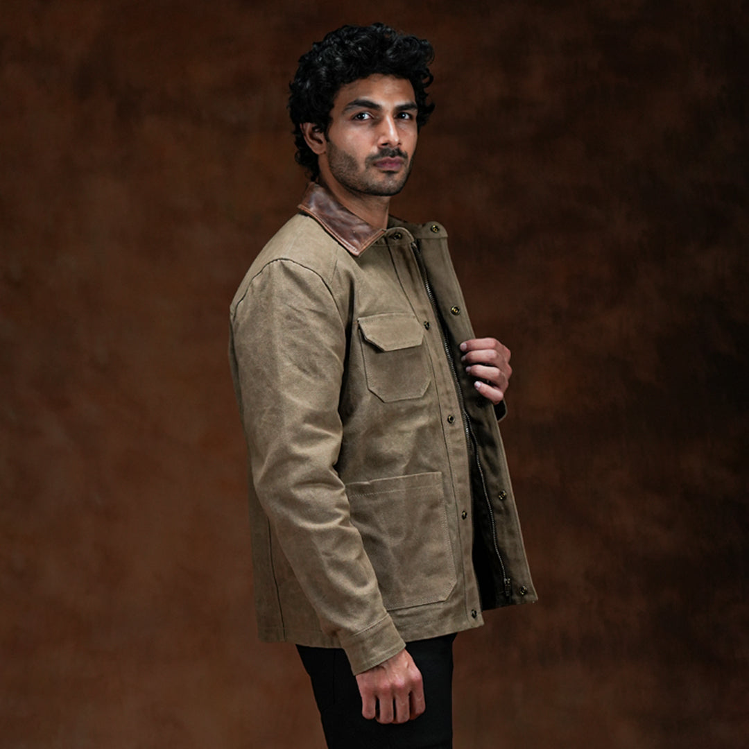 Cabin Jacket Field Tan 12 Oz Hard Waxed Canvas – Craft & Glory