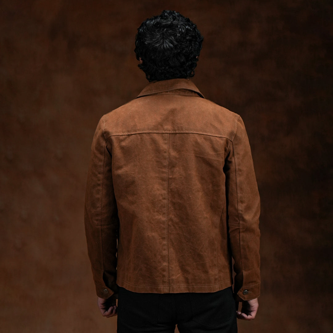 Chore Jacket Bear Brown 12 Oz Hard Waxed Canvas