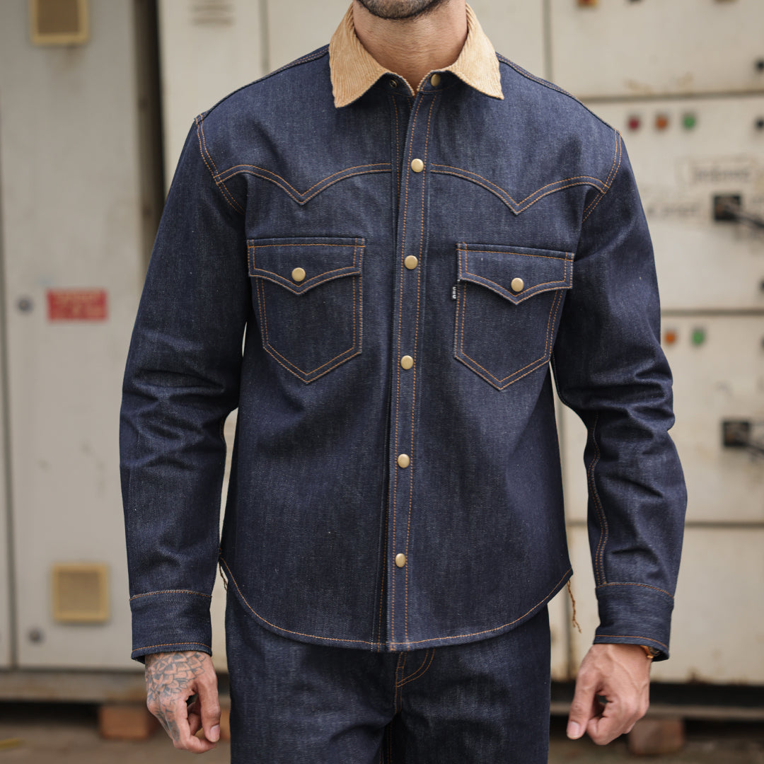 Western Over shirt Selvedge Blue Blood