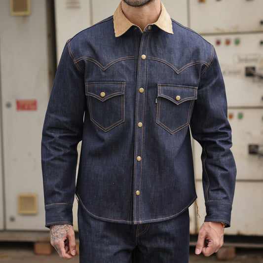 Western Over shirt Selvedge Blue Blood