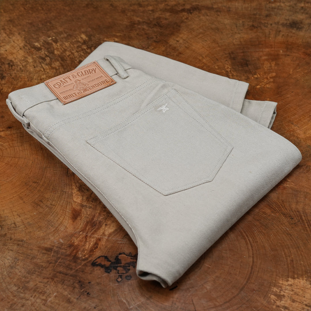 Five Pocket Arctic Wolf 12 Oz Cotton Twill Pants For Men (Slim Straight)