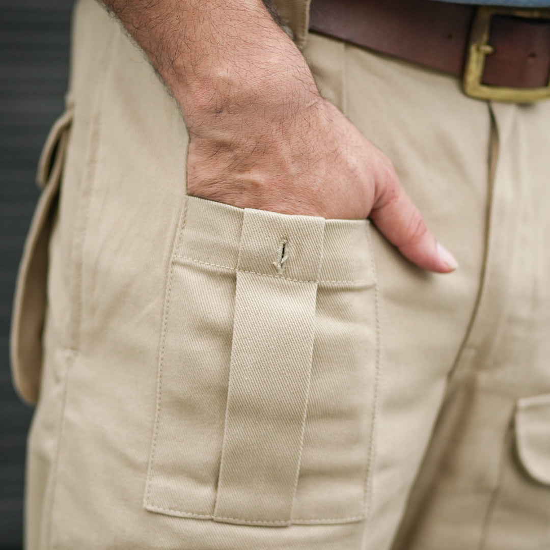 British Battle Trousers Cotton Twill Khaki Drill