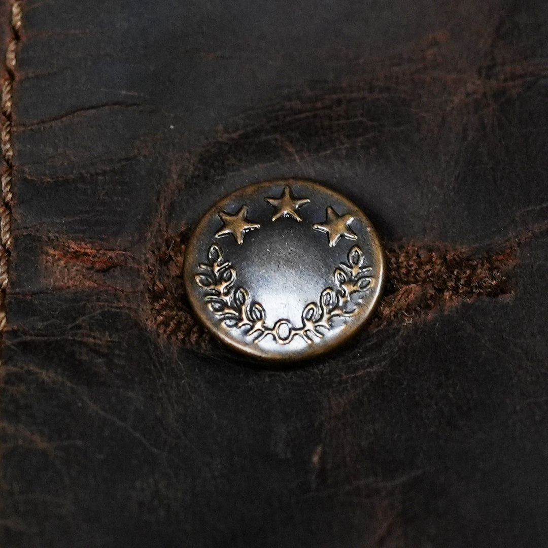 Trucker Type 2 Leather Jacket (Vintage Brown)