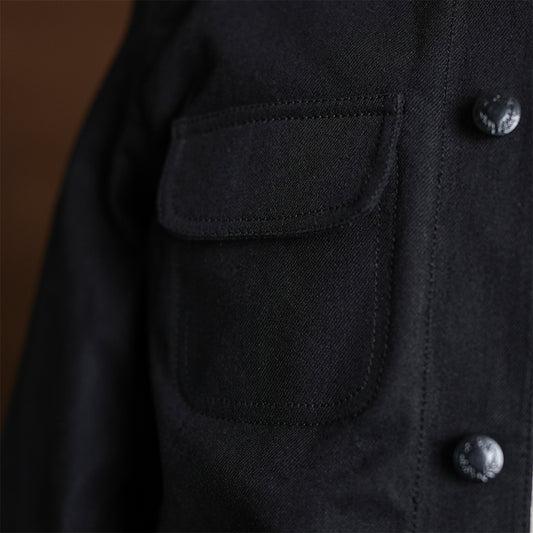 Chore Jacket Double Black 14 Oz Selvedge Denim