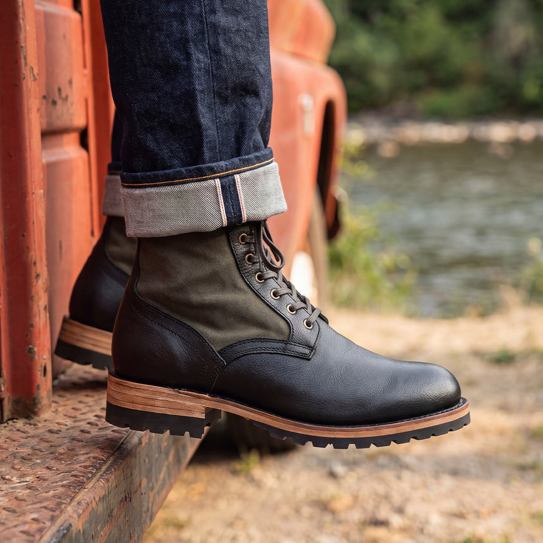 Jungle Boots 6" (Forest Green x Raven Black) Goodyear Welted