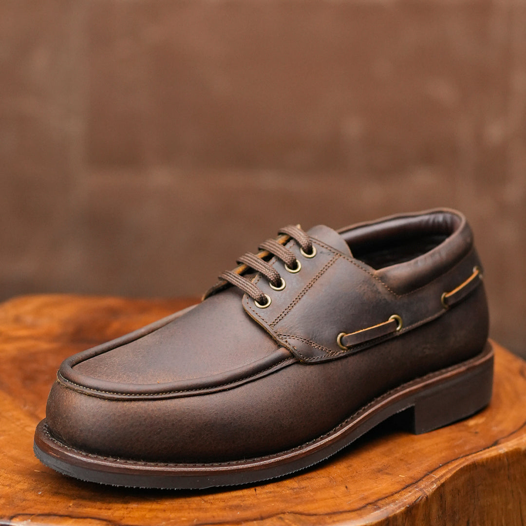 TEST Voyager Boat 2.0 Shoes (Vintage Brown) Goodyear Welted