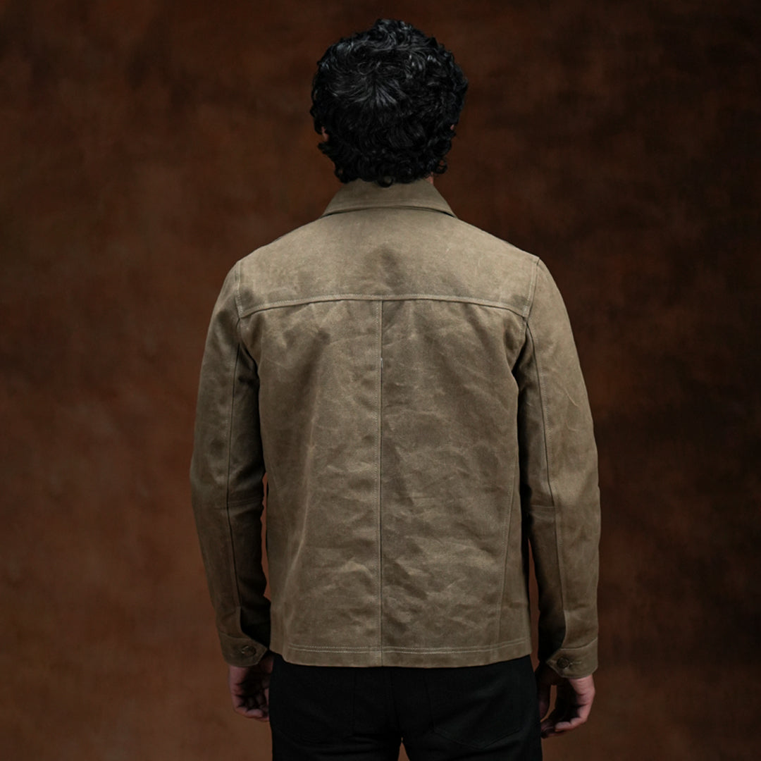 Chore Jacket Field Tan 12 Oz Hard Waxed Canvas