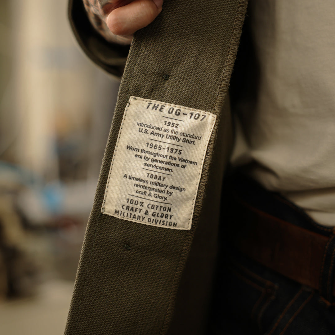 Fatigue Over Shirt Duck Canvas Olive Green