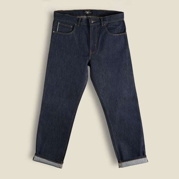 15 Oz Blue Blood Five Pocket 2.0 Selvedge Denim For Men ( Slim Straight)