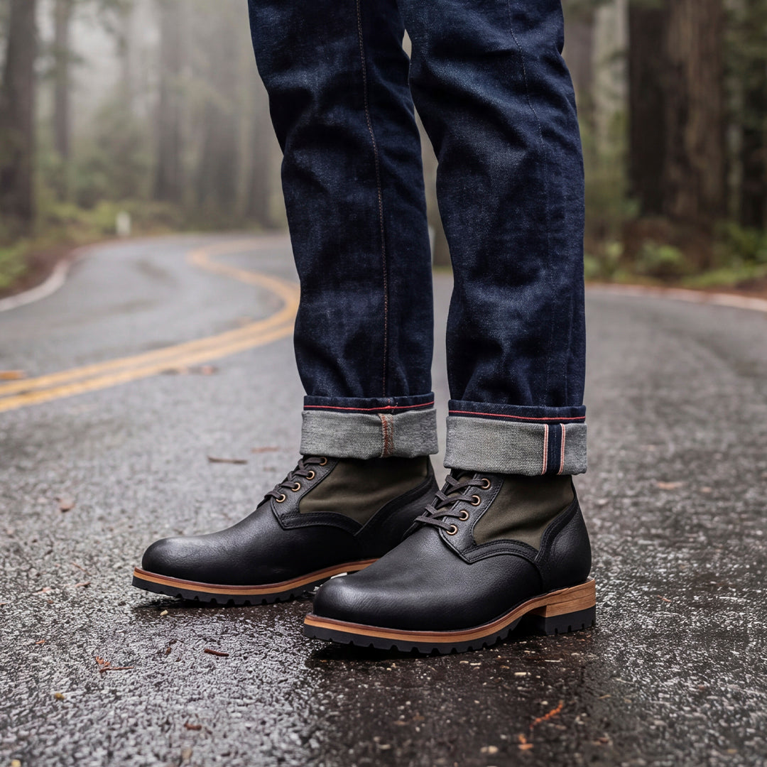 Jungle Boots 6" (Forest Green x Raven Black) Goodyear Welted