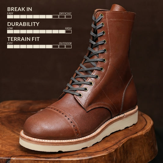 Hell Jumper Boots ( Russet Waxed Roughout ) with EVA Sole