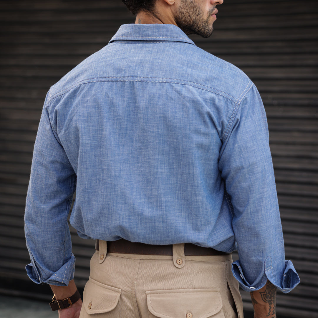 Heritage Work Shirt Full Sleeves Chambray Blue
