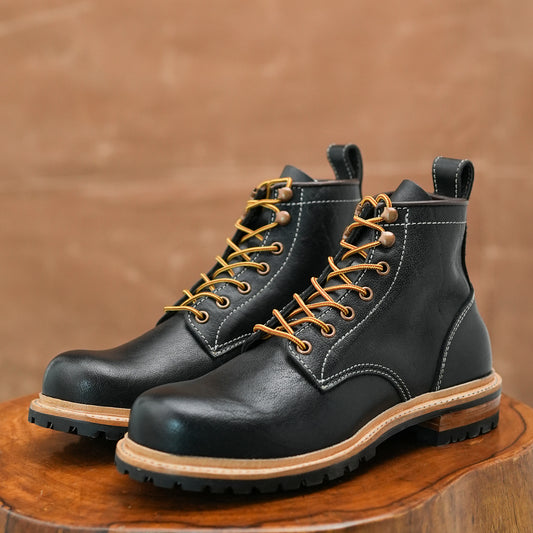 Task Boots 6" (Raven Black) Goodyear Welted
