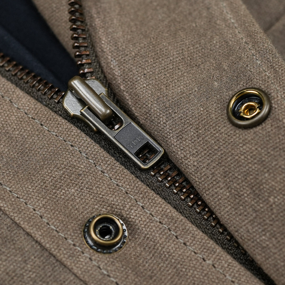 Cabin Jacket Field Tan 12 Oz Hard Waxed Canvas