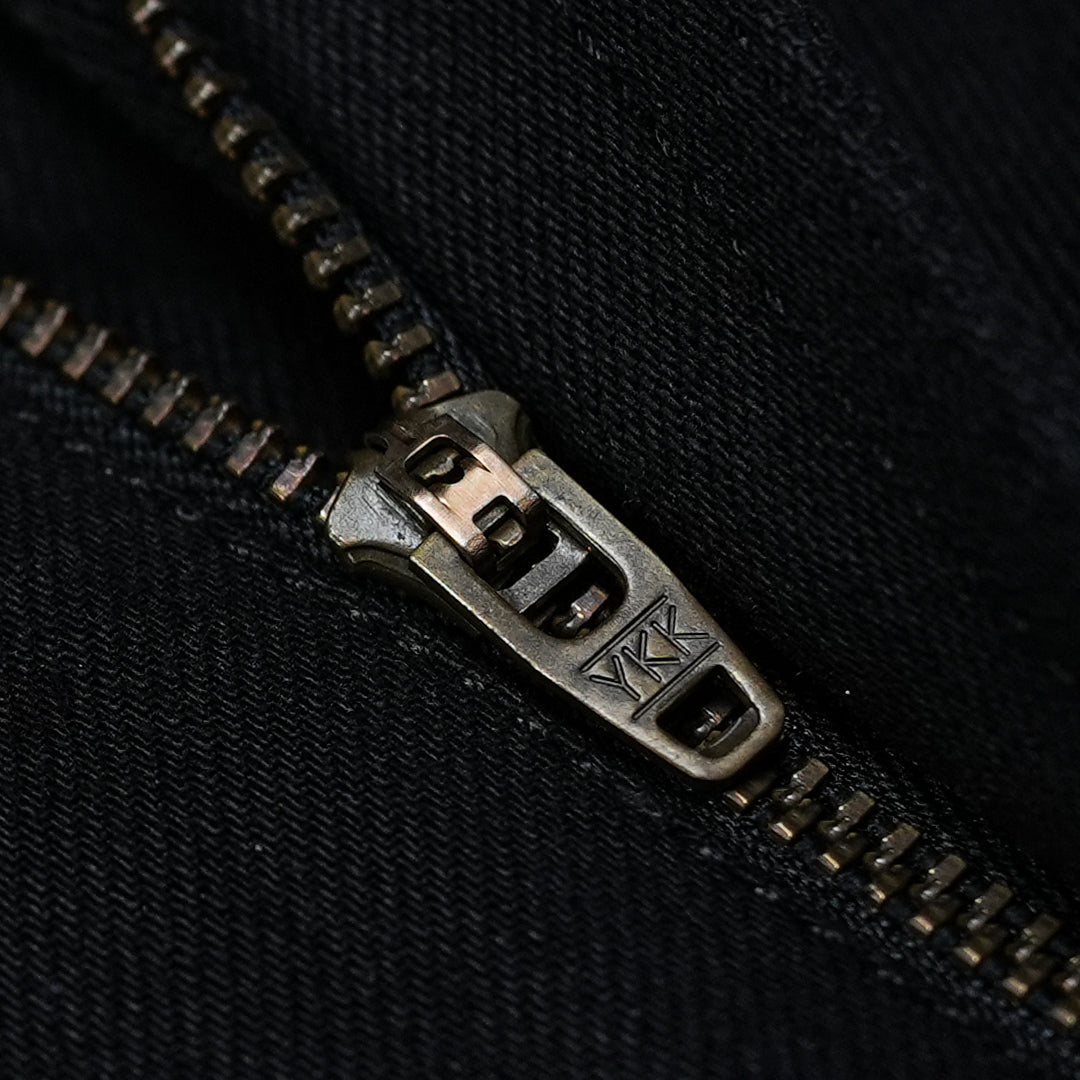 Double Knee Carpenter Double Black 14 Oz Selvedge Denim For Men (True Straight)