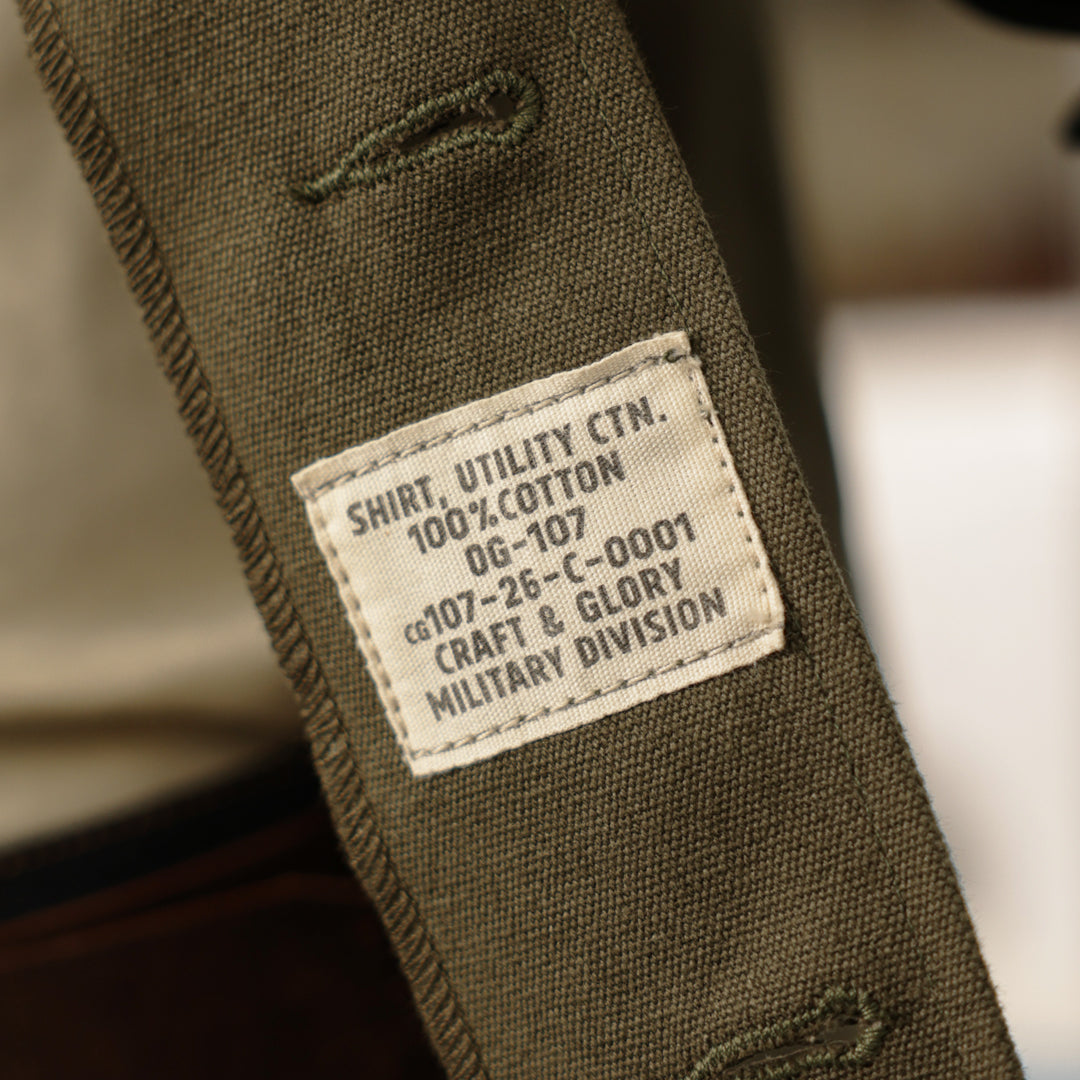 Fatigue Over Shirt Duck Canvas Olive Green