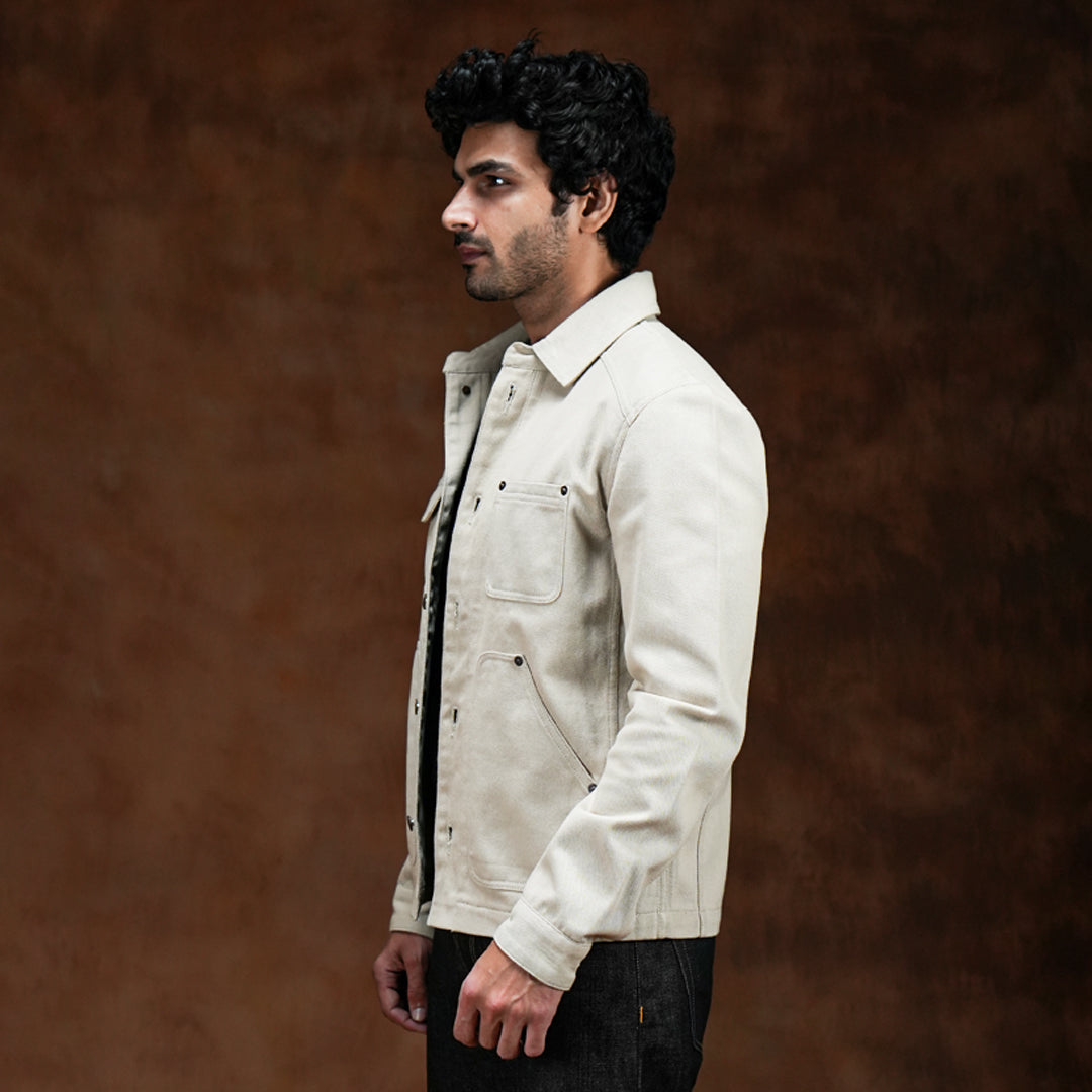 Chore Jacket Arctic Wolf 12 Oz Cotton Twill – Craft & Glory