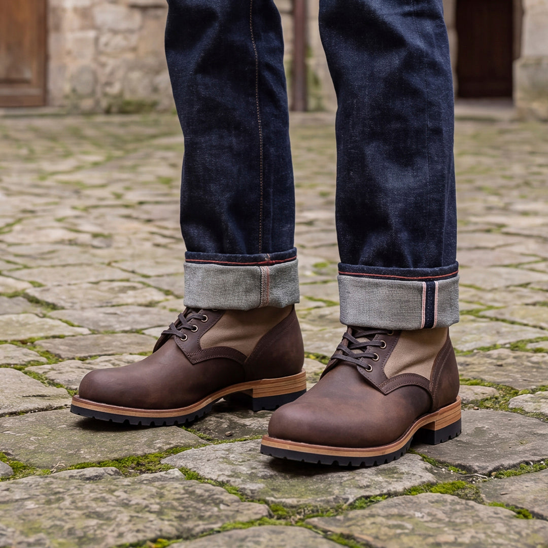 Jungle Boots 6" (Sandstorm x Vintage Brown) Goodyear Welted
