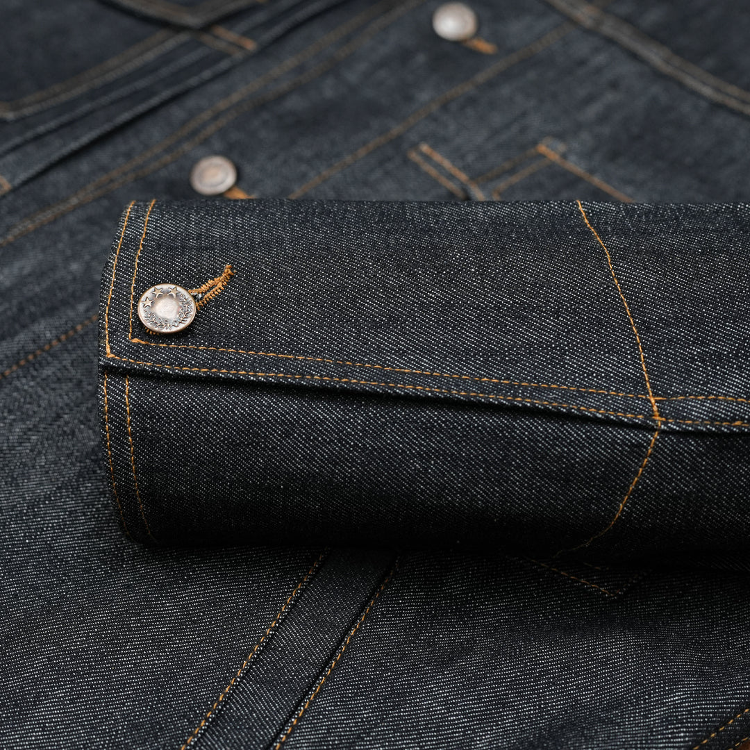 Trucker Type 2 Ghost Black 13 Oz Selvedge Denim