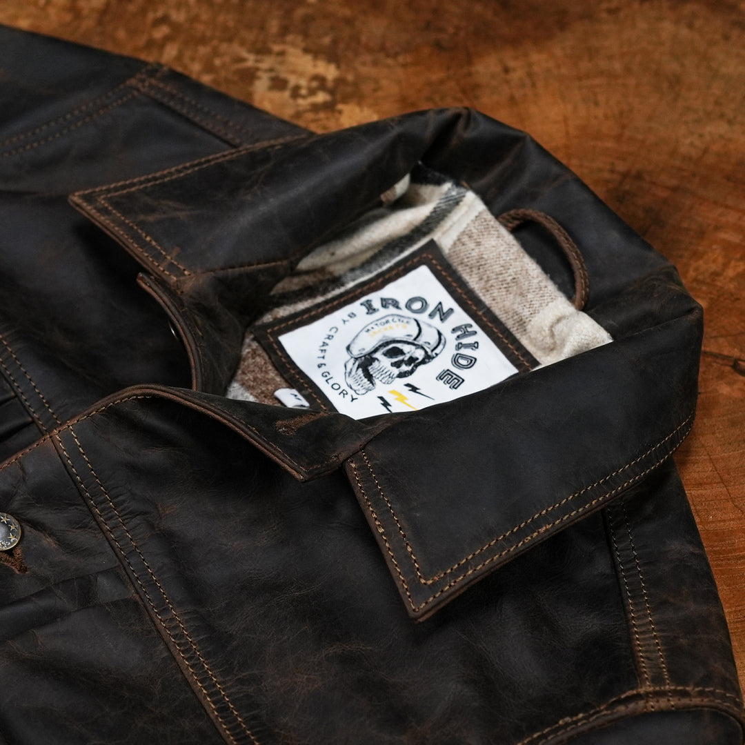 Trucker Type 2 Leather Jacket (Vintage Brown) – Craft & Glory