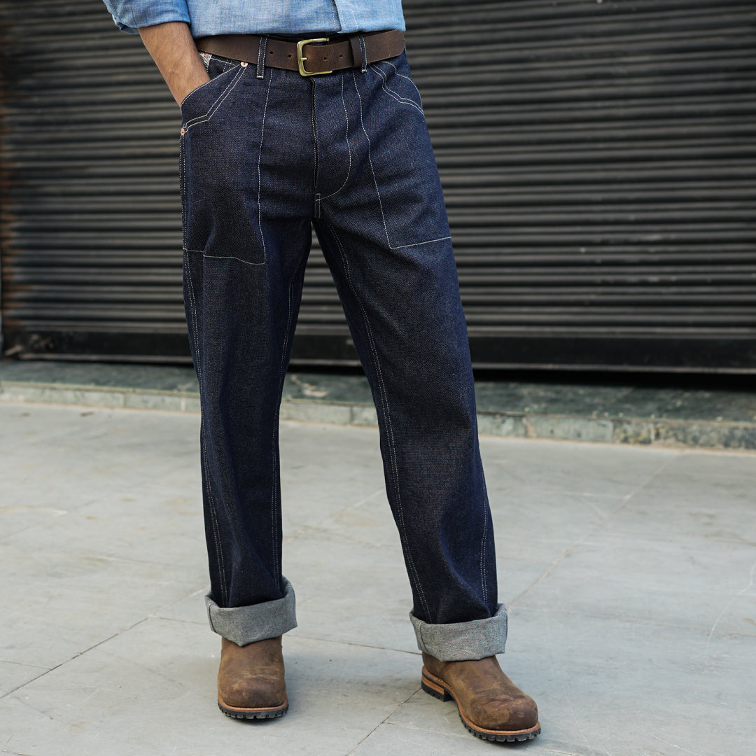1930 Enginereeing Pants Raw Denim Old Iron Blue