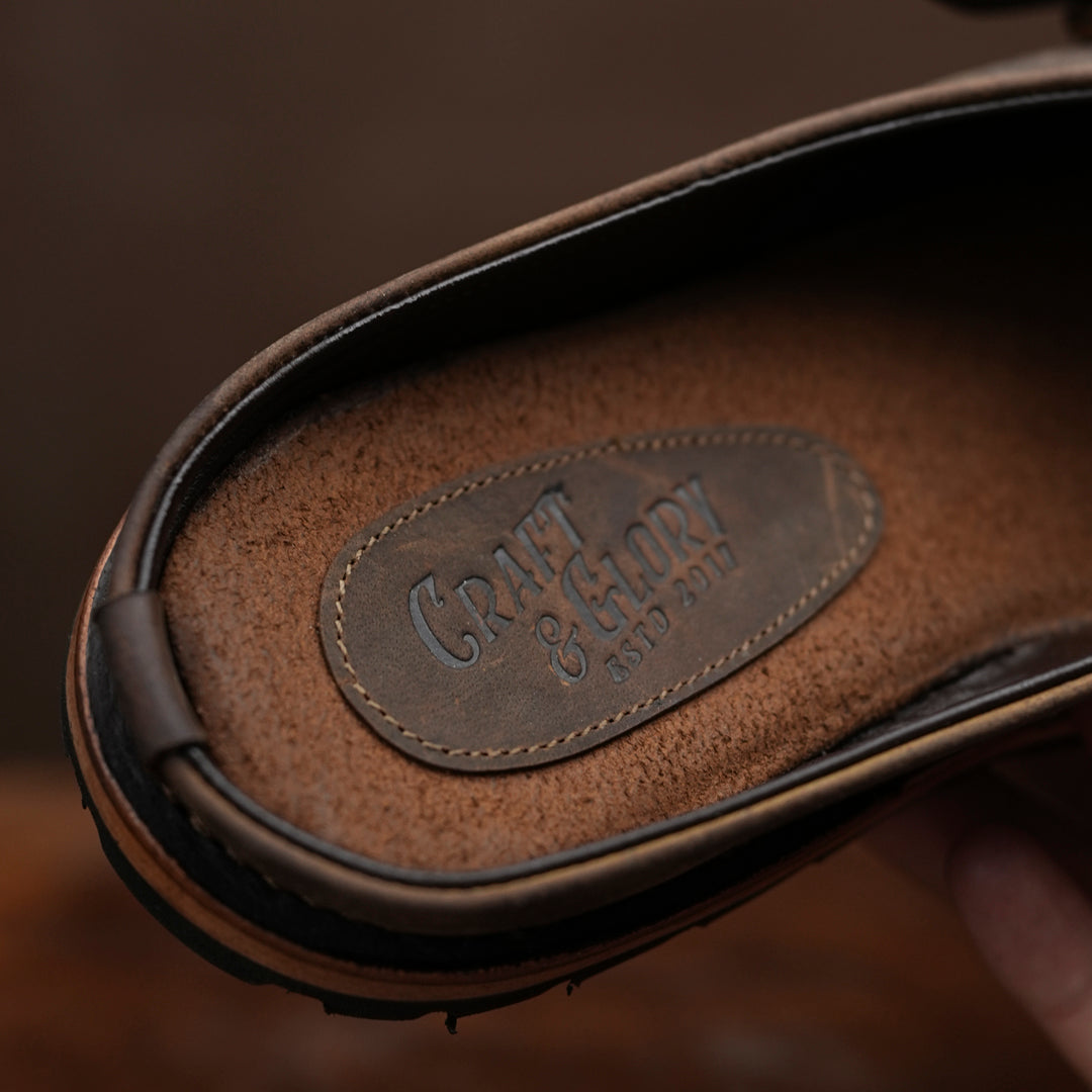Ranger Slides (Vintage Brown) Goodyear Welted – Craft & Glory