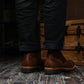 The Brandon Cap Toe Boots (Russet Waxed Roughout) (Munson Last - Goodyear Welted)