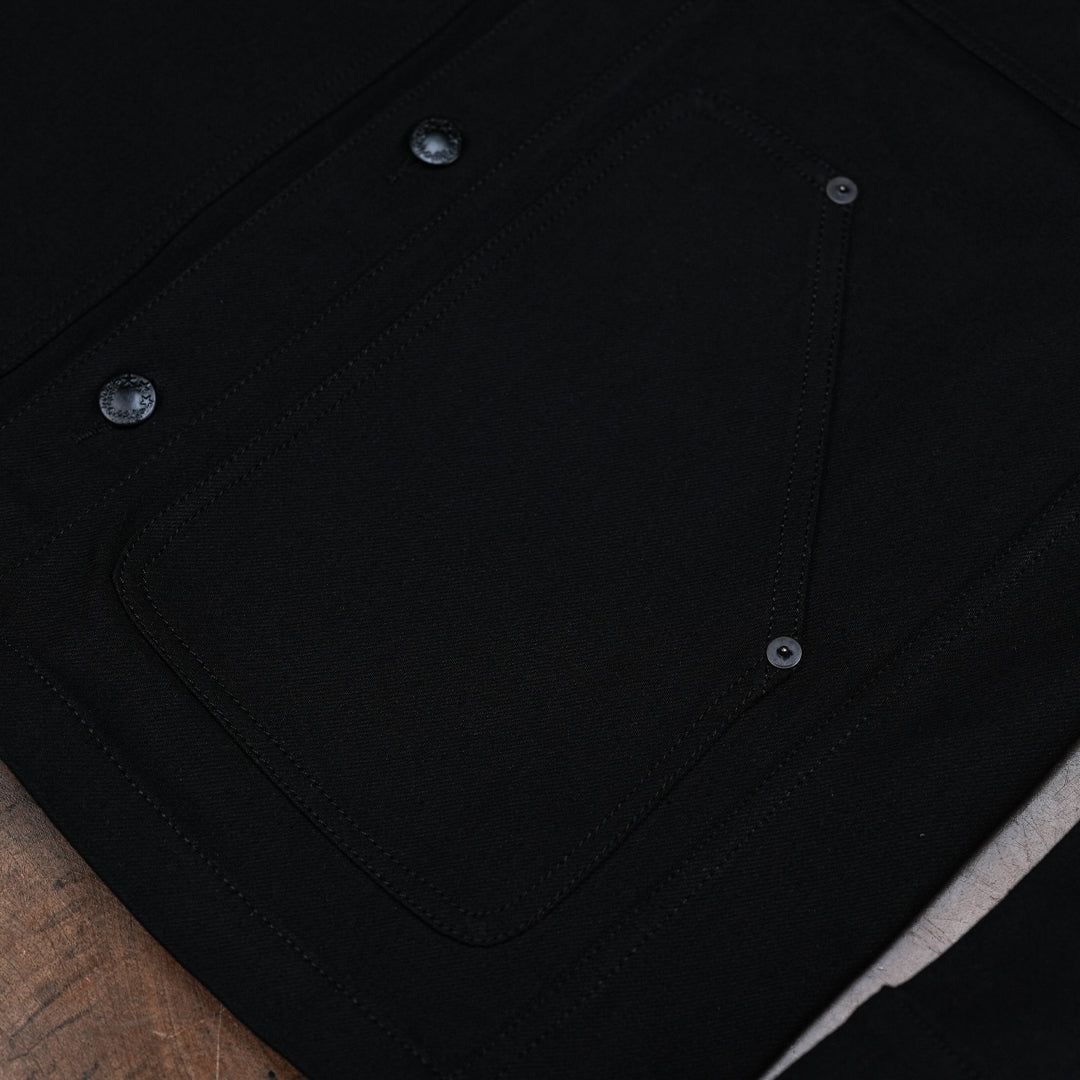 Chore Jacket Double Black 14 Oz Selvedge Denim